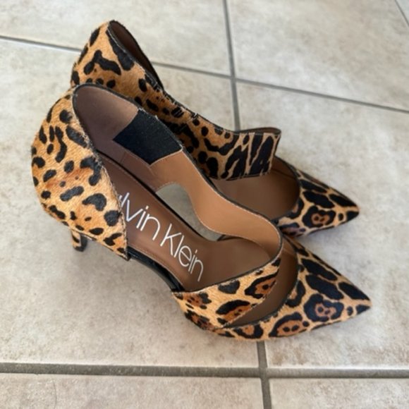 Calvin Klein Asymetrical Leopard Heels - Picture 2 of 5